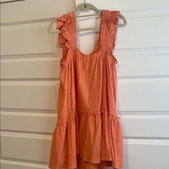 Hem & Thread Coral Ruffle Dress - Picture 5 of 5